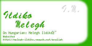 ildiko melegh business card